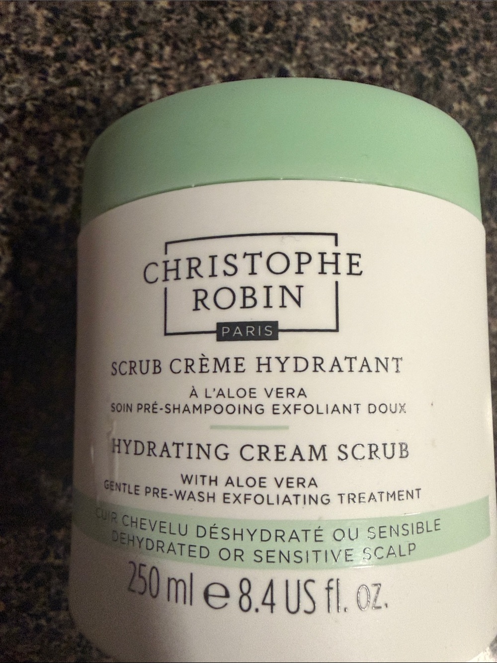Christophe Robin Hydrating Cream Scrub with Aloe Vera - Mint Green